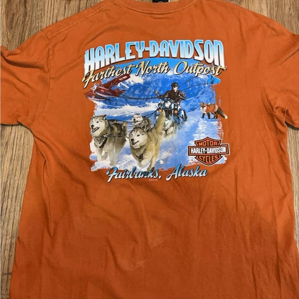 Harley-Davidson Men's Orange Graphic T-Shirt
